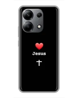 Чохол для Xiaomi Redmi Note 13 (4G) з картинкою «Серце - Jesus»