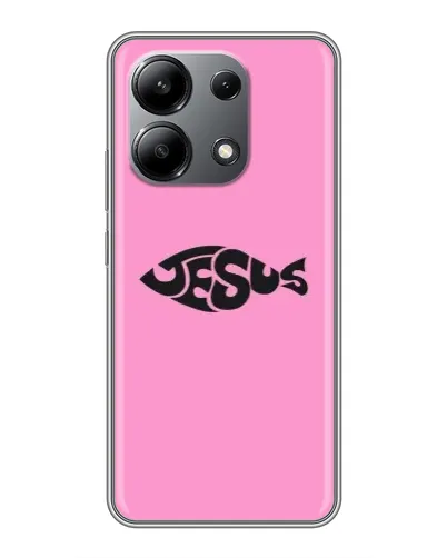 Чохол для Xiaomi Redmi Note 13 (4G) з картинкою «Рожевий символ Jesus»