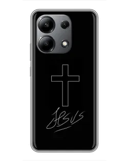 Чехол для Xiaomi Redmi Note 13 (4G) с картинкой «Графический крест Jesus» Чехол для Xiaomi Redmi Note 13 (4G) с картинкой «Графический крест Jesus»