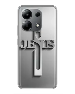 Чехол для Xiaomi Redmi Note 13 (4G) с картинкой «Металлический крест Jesus» Чехол для Xiaomi Redmi Note 13 (4G) с картинкой «Металлический крест Jesus»