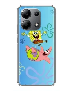 Чохол для Xiaomi Redmi Note 13 (4G) з картинкою «Спанч Боб та Патрік»
