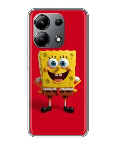 Чохол для Xiaomi Redmi Note 13 (4G) з картинкою «Спанч Боб на червоному»