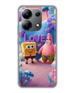 Чохол для Xiaomi Redmi Note 13 (4G) з картинкою «Губка Боб Патрік»