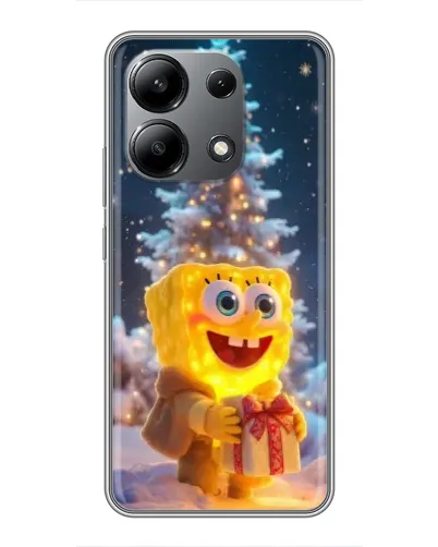 Чохол для Xiaomi Redmi Note 13 (4G) з картинкою «Різдвяний Спанч Боб»
