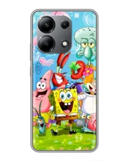 Чехол для Xiaomi Redmi Note 13 (4G) с картинкой «Губка Боб и друзья» Чехол для Xiaomi Redmi Note 13 (4G) с картинкой «Губка Боб и друзья»