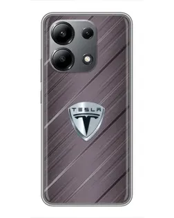 Чохол для Xiaomi Redmi Note 13 (4G) з картинкою «Металева текстура Tesla»