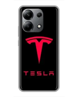 Чохол для Xiaomi Redmi Note 13 (4G) з картинкою «Tesla Red Logo»