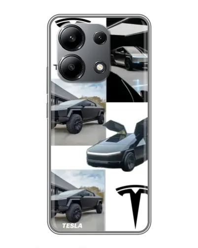 Чохол для Xiaomi Redmi Note 13 (4G) з картинкою «Колаж Cybertruck Tesla» Чохол для Xiaomi Redmi Note 13 (4G) з картинкою «Колаж Cybertruck Tesla»