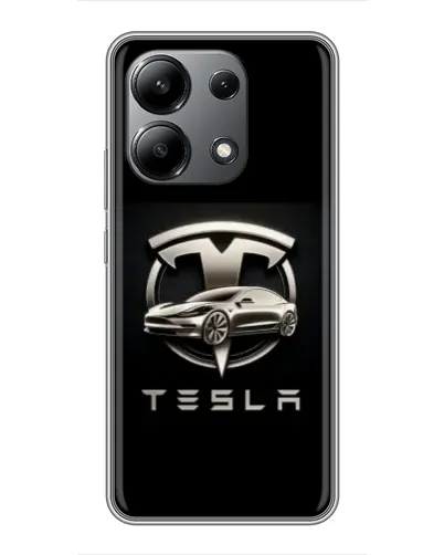 Чохол для Xiaomi Redmi Note 13 (4G) з картинкою «Tesla — срібне авто» Чохол для Xiaomi Redmi Note 13 (4G) з картинкою «Tesla — срібне авто»