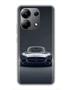Чохол для Xiaomi Redmi Note 13 (4G) з картинкою «Mercedes на чорному»