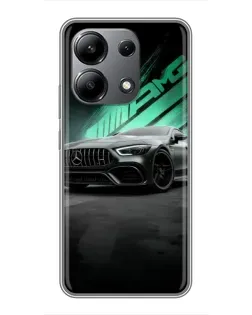 Чохол для Xiaomi Redmi Note 13 (4G) з картинкою «Темний Mercedes AMG»