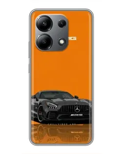 Чохол для Xiaomi Redmi Note 13 (4G) з картинкою «Помаранчевий Mercedes AMG»