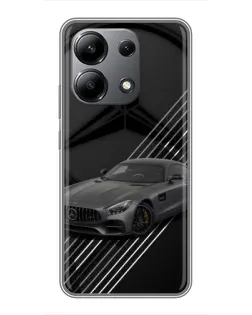 Чохол для Xiaomi Redmi Note 13 (4G) з картинкою «Mercedes AMG — графіка»