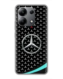 Чохол для Xiaomi Redmi Note 13 (4G) з картинкою «Mercedes — бірюзовий акцент»