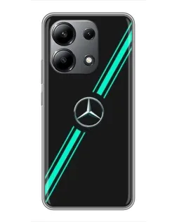 Чехол для Xiaomi Redmi Note 13 (4G) с картинкой «Спортивные линии Mercedes»