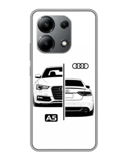 Чохол для Xiaomi Redmi Note 13 (4G) з картинкою «Audi — контрастний дизайн» Чохол для Xiaomi Redmi Note 13 (4G) з картинкою «Audi — контрастний дизайн»