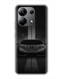 Чохол для Xiaomi Redmi Note 13 (4G) з картинкою «Lamborghini симетрія доріг»