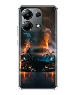 Чохол для Xiaomi Redmi Note 13 (4G) з картинкою «Lamborghini димна естетика»