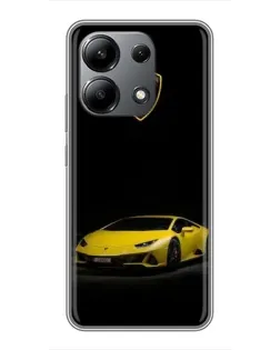 Чохол для Xiaomi Redmi Note 13 (4G) з картинкою «Lamborghini жовтий акцент»