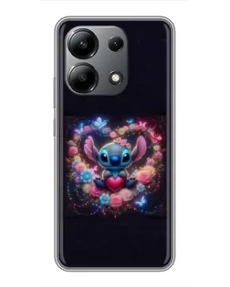 Чехол для Xiaomi Redmi Note 13 (4G) с картинкой «Stitch в цветах» Чехол для Xiaomi Redmi Note 13 (4G) с картинкой «Stitch в цветах»