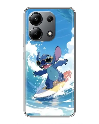 Чехол для Xiaomi Redmi Note 13 (4G) с картинкой «Стич на волне»