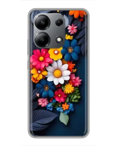 Чехол для Xiaomi Redmi Note 13 (4G) с картинкой «Цветочная феерия»