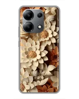 Чехол для Xiaomi Redmi Note 13 (4G) с картинкой «Бежевый флористический декор» Чехол для Xiaomi Redmi Note 13 (4G) с картинкой «Бежевый флористический декор»