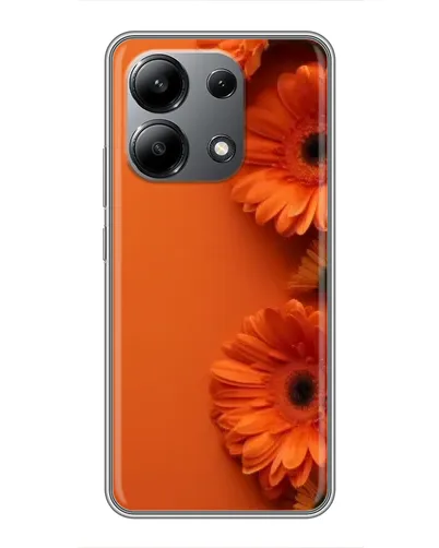Чехол для Xiaomi Redmi Note 13 (4G) с картинкой «Оранжевые герберы»