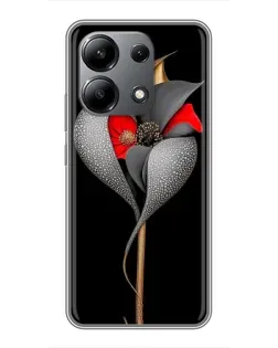 Чехол для Xiaomi Redmi Note 13 (4G) с картинкой «Серебряный фантазийный цветок» Чехол для Xiaomi Redmi Note 13 (4G) с картинкой «Серебряный фантазийный цветок»