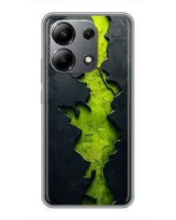 Чохол для Xiaomi Redmi Note 13 (4G) з картинкою «Салатовий розлом скелі»