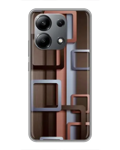 Чохол для Xiaomi Redmi Note 13 (4G) з картинкою «Коричневі об'ємні квадрати» Чохол для Xiaomi Redmi Note 13 (4G) з картинкою «Коричневі об'ємні квадрати»