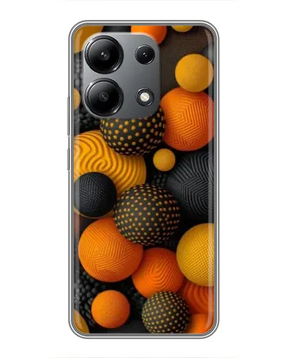 Чохол для Xiaomi Redmi Note 13 (4G) з картинкою «Об'ємні помаранчеві сфери» Чохол для Xiaomi Redmi Note 13 (4G) з картинкою «Об'ємні помаранчеві сфери»