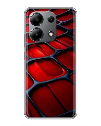 Чохол для Xiaomi Redmi Note 13 (4G) з картинкою «Червона глянцева сітка» Чохол для Xiaomi Redmi Note 13 (4G) з картинкою «Червона глянцева сітка»