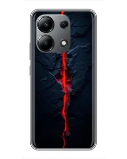 Чохол для Xiaomi Redmi Note 13 (4G) з картинкою «Червона лавова тріщина»