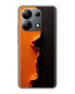 Чохол для Xiaomi Redmi Note 13 (4G) з картинкою «Помаранчевий розлом»