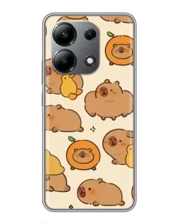Чохол для Xiaomi Redmi Note 13 (4G) з картинкою «Капібари з апельсинами»