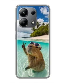 Чохол для Xiaomi Redmi Note 13 (4G) з картинкою «Капібара на морі» Чохол для Xiaomi Redmi Note 13 (4G) з картинкою «Капібара на морі»