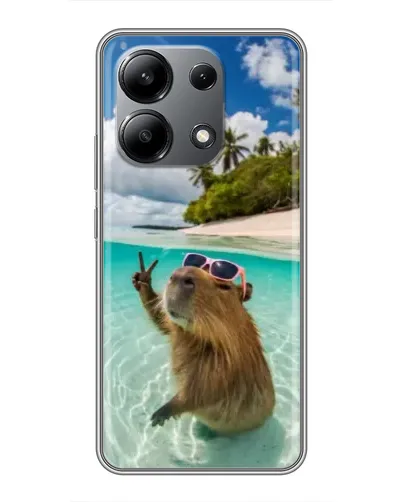 Чохол для Xiaomi Redmi Note 13 (4G) з картинкою «Капібара на морі» Чохол для Xiaomi Redmi Note 13 (4G) з картинкою «Капібара на морі»