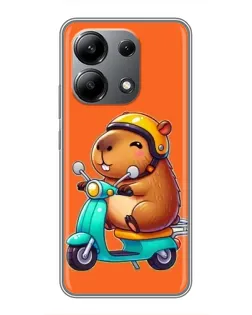Чохол для Xiaomi Redmi Note 13 (4G) з картинкою «Капібара на скутері» Чохол для Xiaomi Redmi Note 13 (4G) з картинкою «Капібара на скутері»