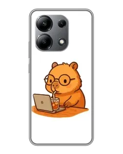 Чохол для Xiaomi Redmi Note 13 (4G) з картинкою «Капібара з ноутбуком» Чохол для Xiaomi Redmi Note 13 (4G) з картинкою «Капібара з ноутбуком»