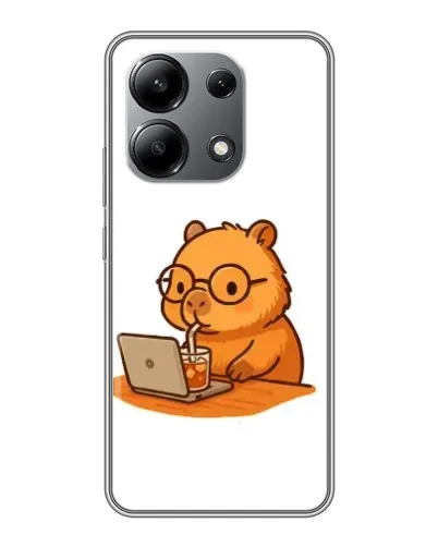 Чохол для Xiaomi Redmi Note 13 (4G) з картинкою «Капібара з ноутбуком» Чохол для Xiaomi Redmi Note 13 (4G) з картинкою «Капібара з ноутбуком»
