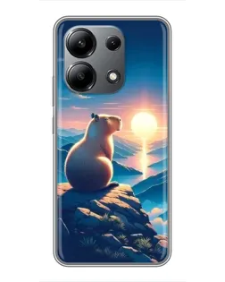 Чохол для Xiaomi Redmi Note 13 (4G) з картинкою «Захід сонця з капібарою» Чохол для Xiaomi Redmi Note 13 (4G) з картинкою «Захід сонця з капібарою»