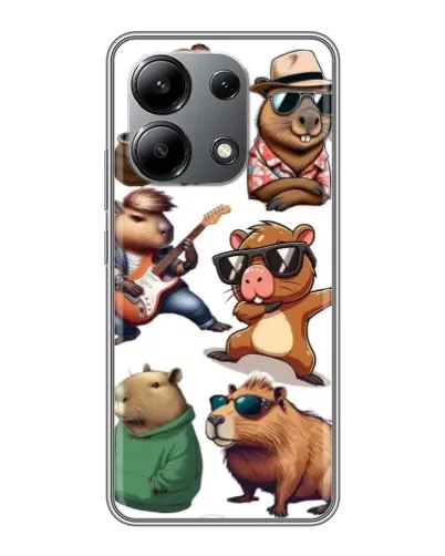 Чохол для Xiaomi Redmi Note 13 (4G) з картинкою «Круті капібари музиканти» Чохол для Xiaomi Redmi Note 13 (4G) з картинкою «Круті капібари музиканти»