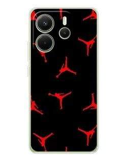 Чохол для Xiaomi Redmi Note 14 4G (Global) з картинкою «Jordan Red Pattern»