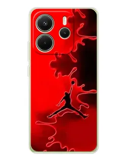 Чохол для Xiaomi Redmi Note 14 4G (Global) з картинкою «Jordan Red Smoke»