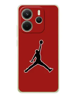 Чохол для Xiaomi Redmi Note 14 4G (Global) з картинкою «Jordan Red Back»