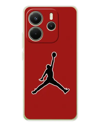 Чохол для Xiaomi Redmi Note 14 4G (Global) з картинкою «Jordan Red Back» Чохол для Xiaomi Redmi Note 14 4G (Global) з картинкою «Jordan Red Back»