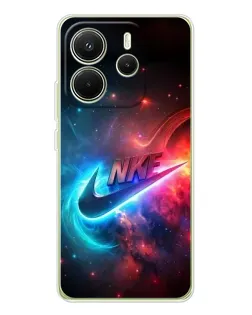 Чохол для Xiaomi Redmi Note 14 4G (Global) з картинкою «Вогняний логотип Nike»