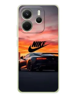 Чохол для Xiaomi Redmi Note 14 4G (Global) з картинкою «Nike та суперкар»
