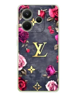 Чехол для Xiaomi Redmi Note 14 4G (Global) с картинкой «Цветочный Louis Vuitton»